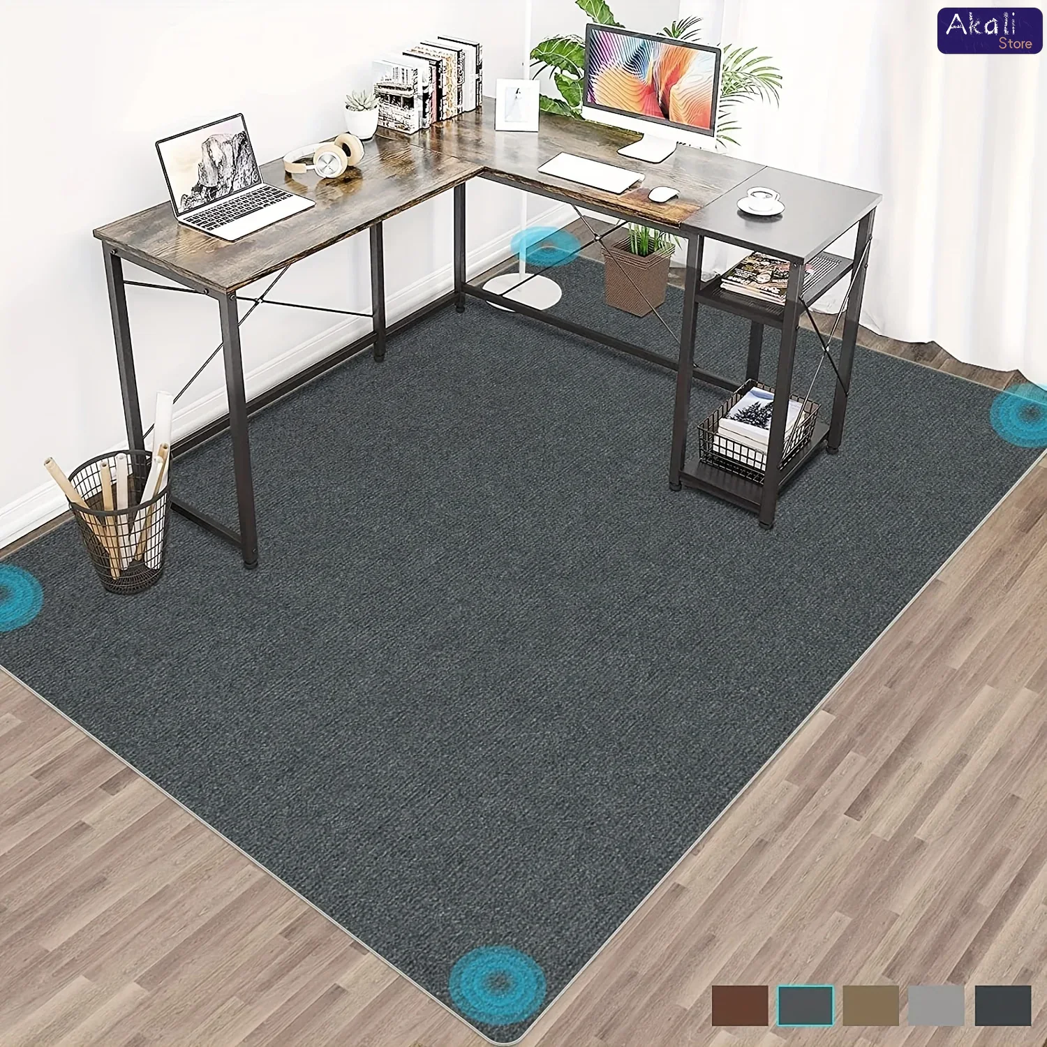 Chair Mat Hard Floor - Groot formaat bureaustoelmat antislip machinewasbaar bureautapijt