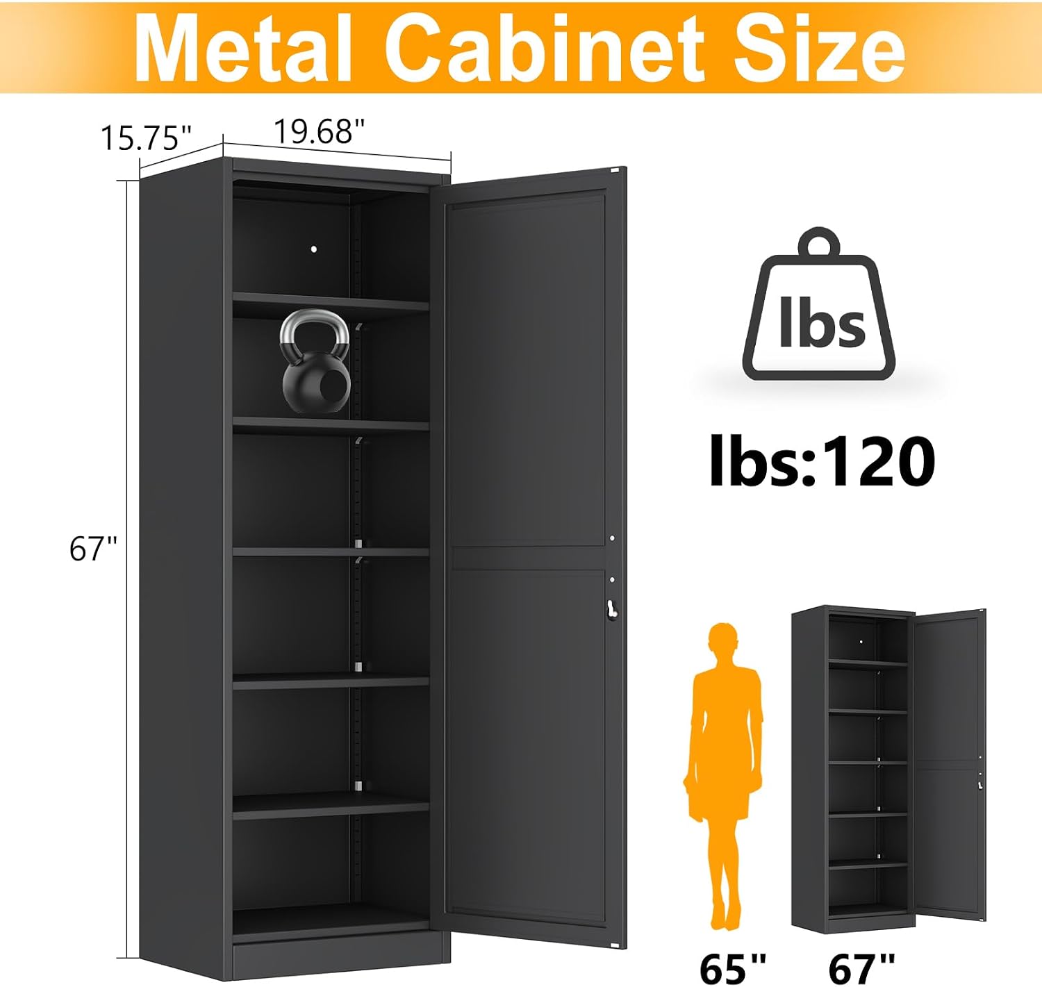67 inch hoge, smalle metalen o - Locker Storage Metal recensie en prijs