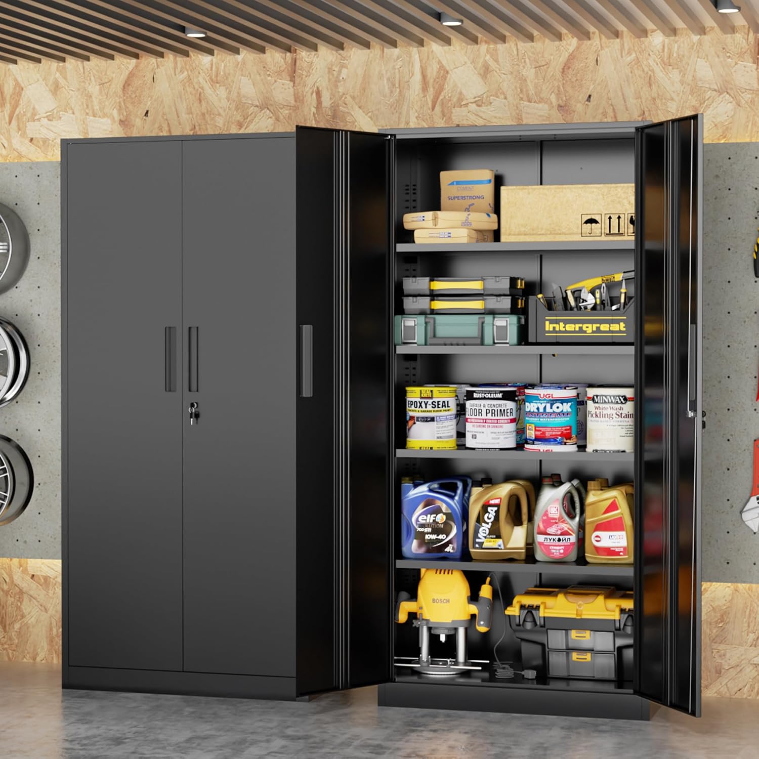 Hoge metalen opbergkast, afslu - Locker Storage Metal recensie en prijs