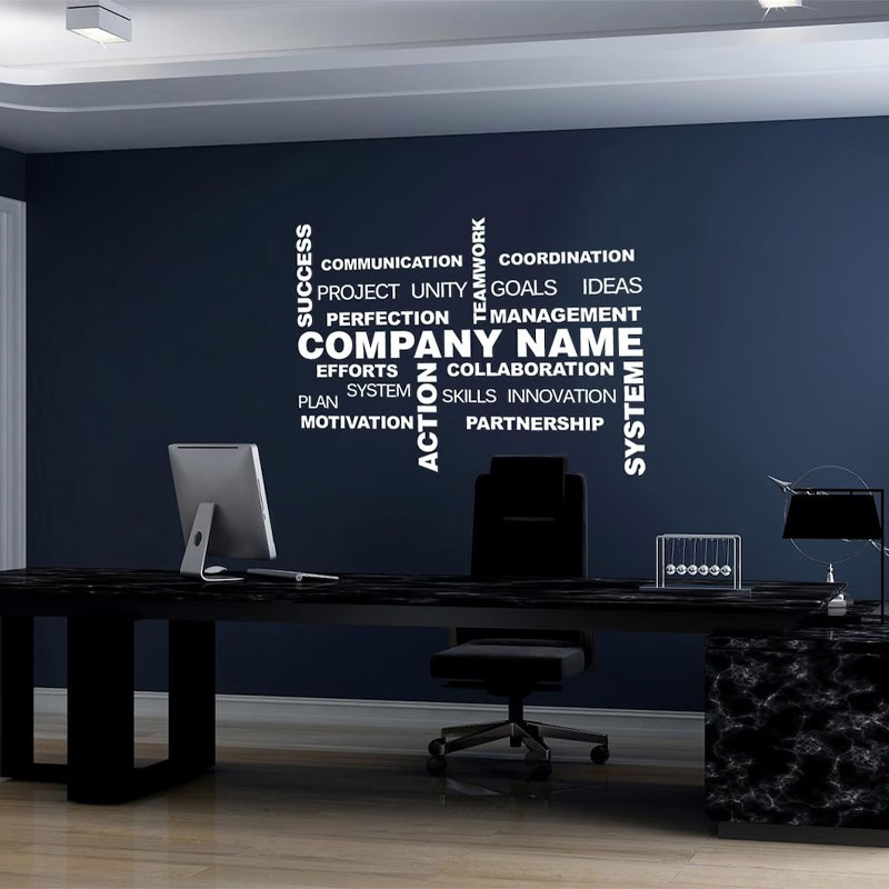 Aanpasbare bedrijfsnaam muurst - Office Furniture Company recensie en prijs