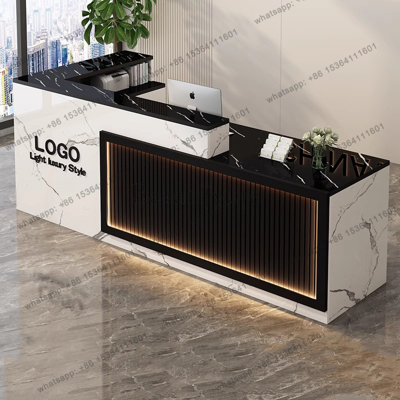 Luxe eenvoudige receptiebalie  - Office Furniture Logo recensie en prijs