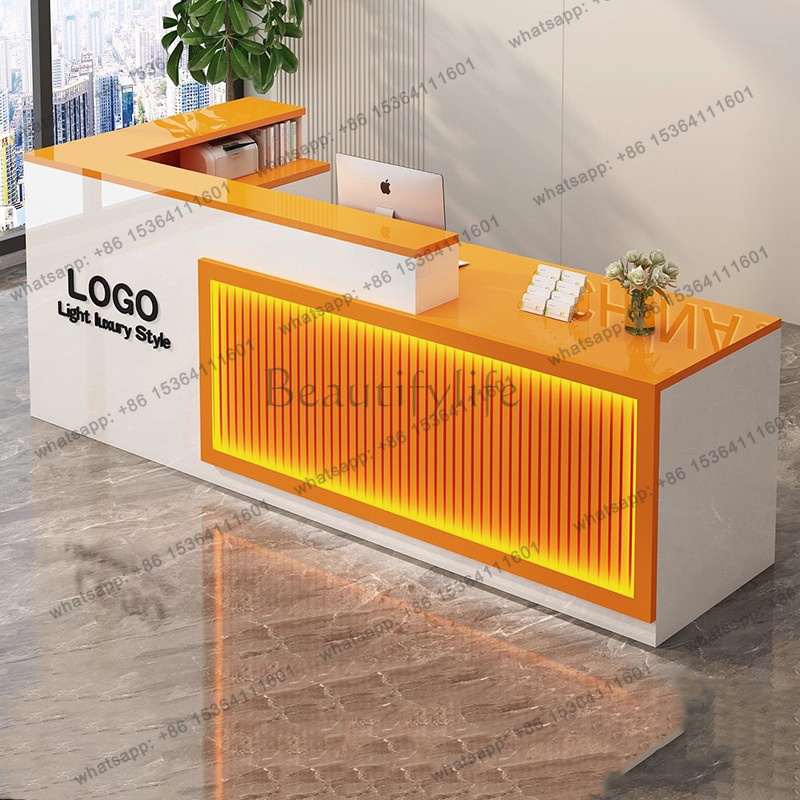 Luxe eenvoudige receptiebalie  - Office Furniture Logo recensie en prijs